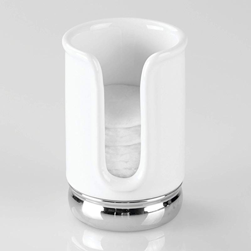 InterDesign York Ceramic Disposable Paper Cup Dispenser for Bathroom Countert...