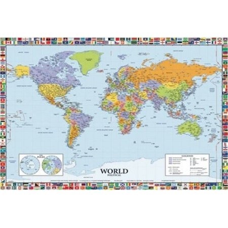 HUGE LAMINATED ENCAPSULATED MAP OF THE UK 2009 GB Great Britain POSTER Measures 36 x 24 inches 90 x 61 cm
