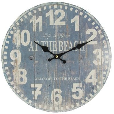 Large Beach Wooden Wall Clock Vintage Antique Retro Rustic Style Look By Unbranded For Homeware In New Zealand - Rustic Wall Clocks Nz Large Beach Wooden Wall Clock Vintage Antique Retro Rustic Style Look By Unbranded For Homeware In New Zealand - Rustic Wall Clocks Nz