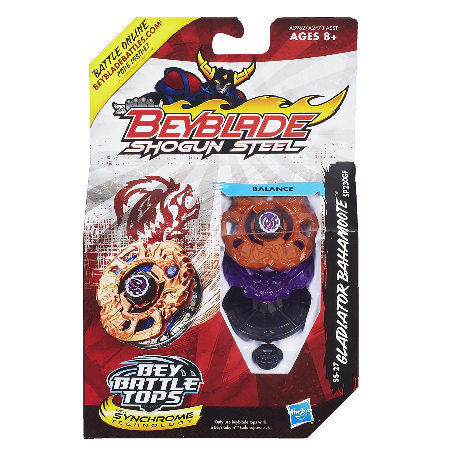 Beyblade Shogun Steel BeyBattle Tops SS-27 Gladiator Bahamoote SP230GF Top