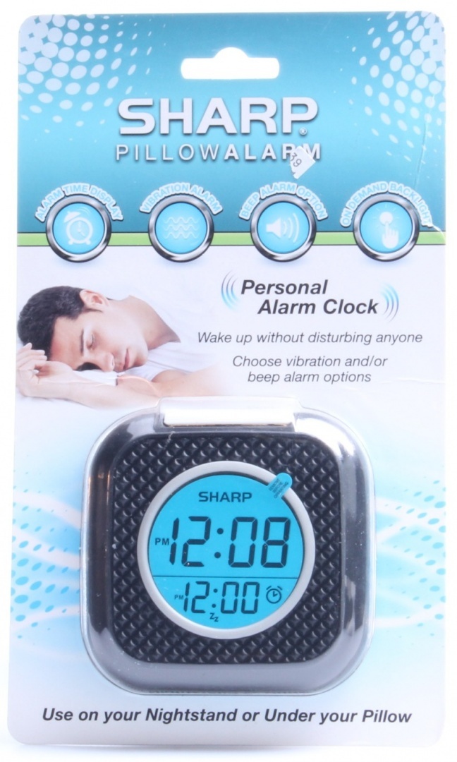 Sharp Vibrating Pillow Alarm Clock Black By Sharp Shop Online