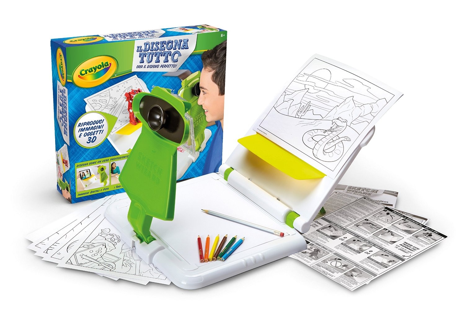 New In Box Crayola Sketch Wizard 3D Draw Art Tools For Tracing Drawing  Objects | eBay