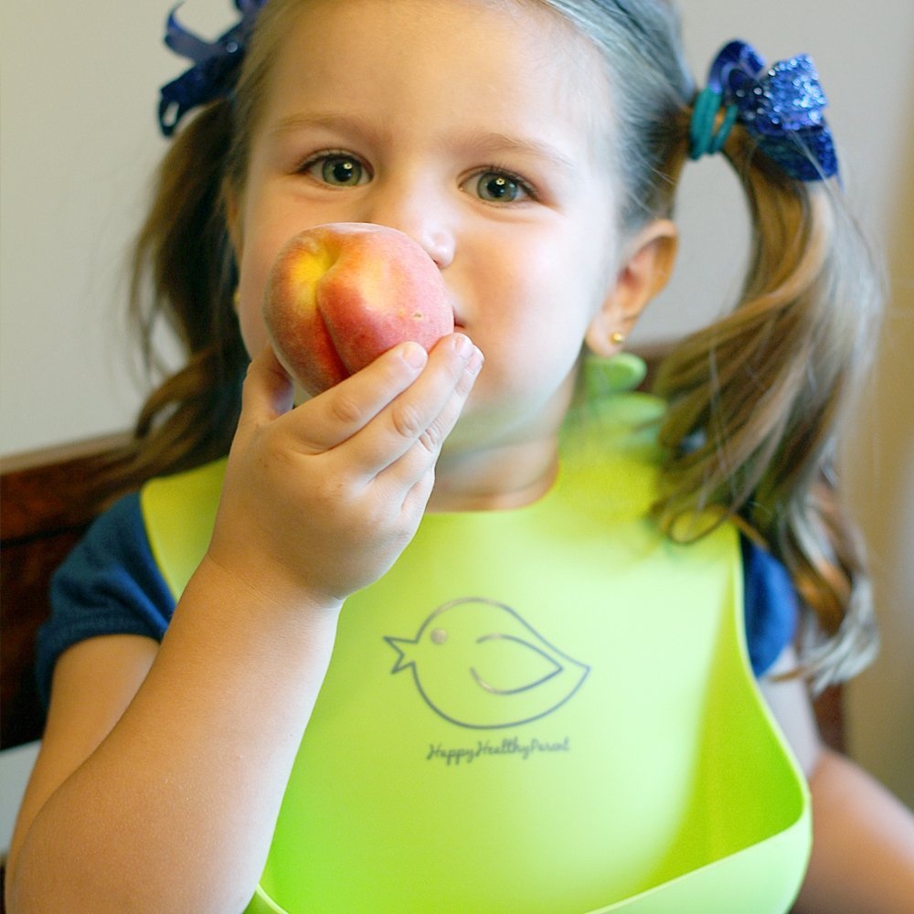 Spend Less Time Cleaning after Meals with Babies or Toddlers Comfortable Soft Baby Bibs Keep Stains Off Waterproof Silicone Bib Easily Wipes Clean Pink // Purple Set of 2 Colors