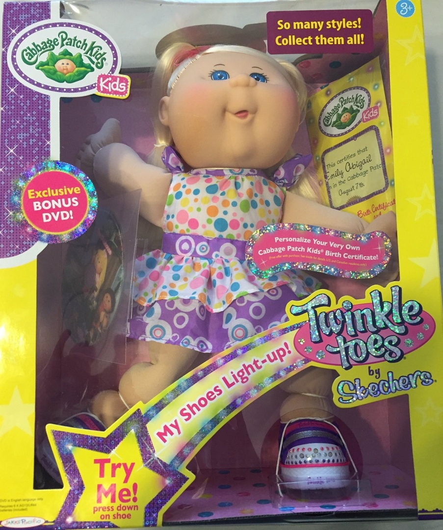 Cabbage Patch Kids Twinkle Toes Blonde Hair Blue Eyes 36cm Girl