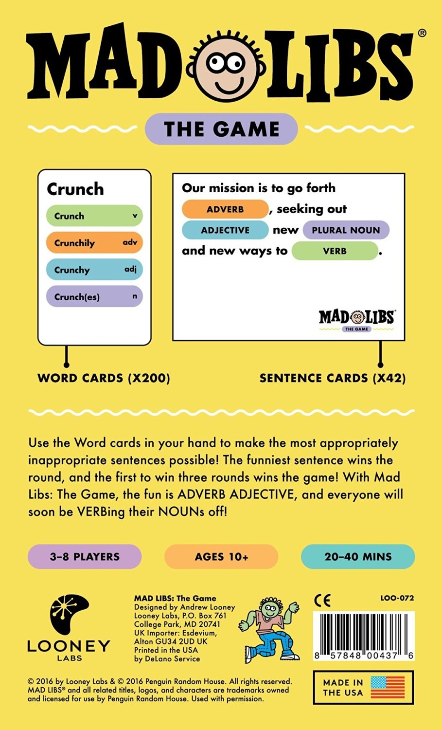 Original Mad Libs Character