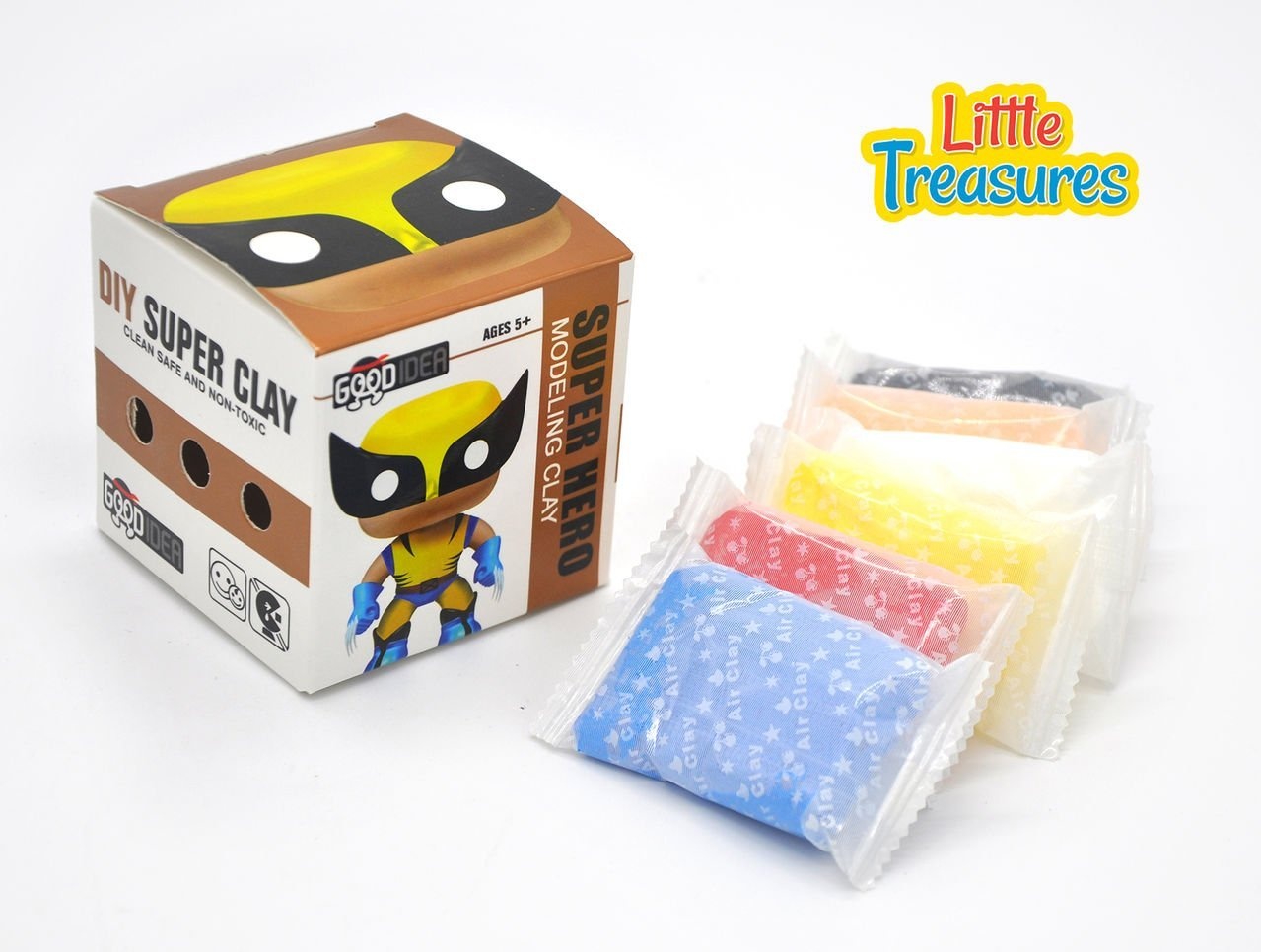 Little Treasures Super-Happy Bob Cartoon Character Clay Modeling and Sculpting DIY Play-Set Create Your 3D Favorite Figure with molding Play-Dough kit