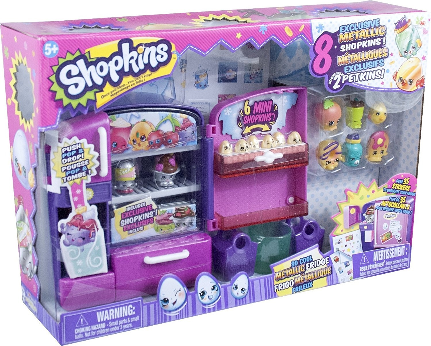 shopkins so cool metallic fridge
