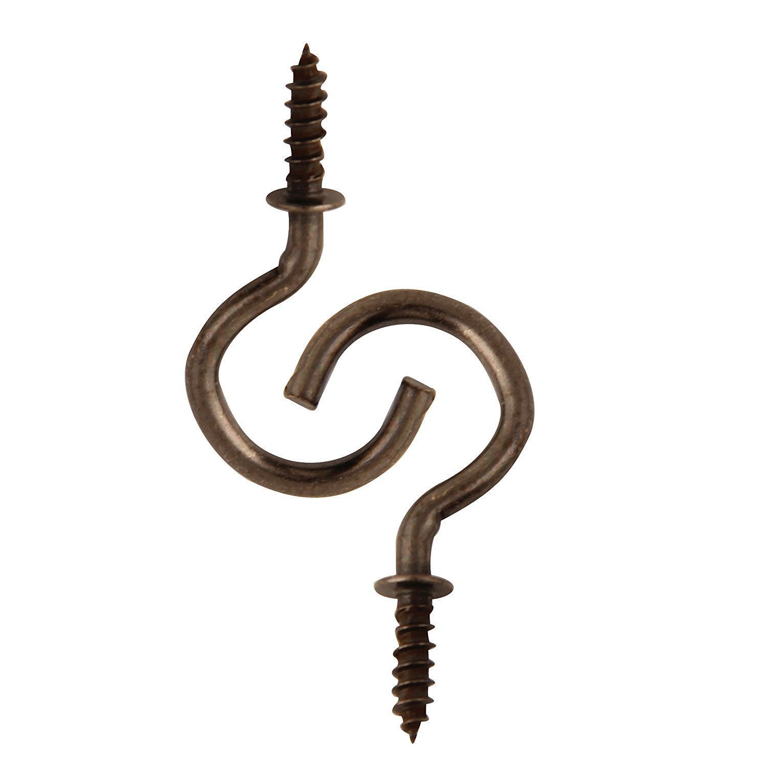 Schraubhaken Baumarkt 2.2cm Antique Brass Plated Ceiling Screw Hooks