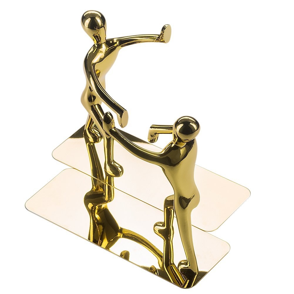 Heavy Duty Stainless Steel Man Bookends Nonskid Art Bookend,1 Pair 贅沢品