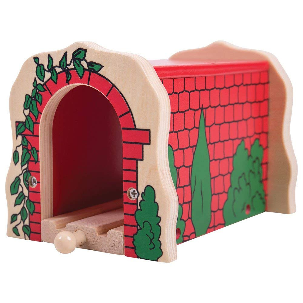 Bigjigs Rail Pink Brick Tunnel Bigjigs Toys BJT233