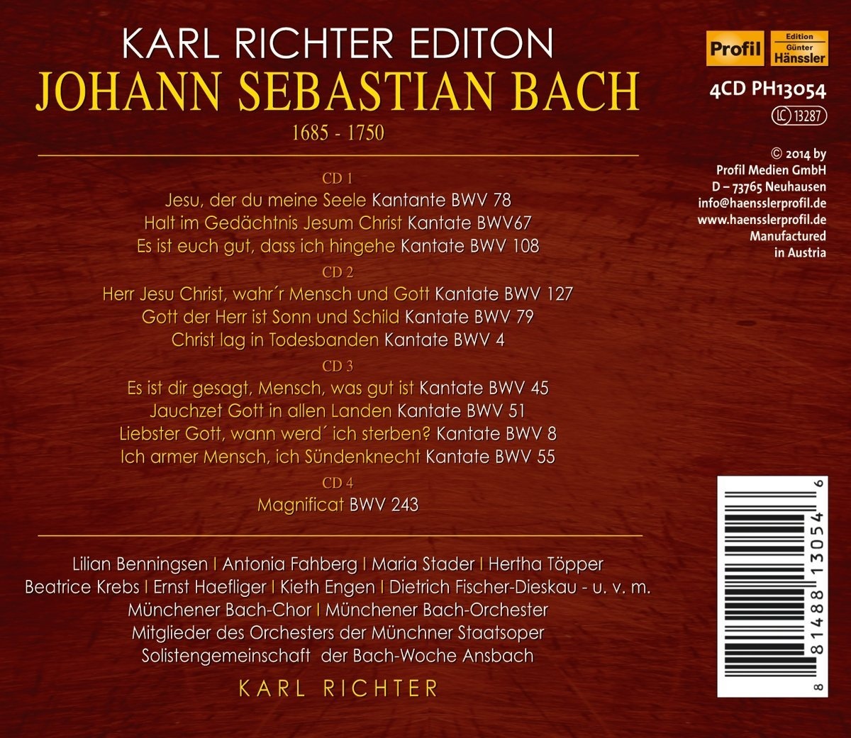 Karl Richter Edition - Bach by Unbranded - Shop Online for Music