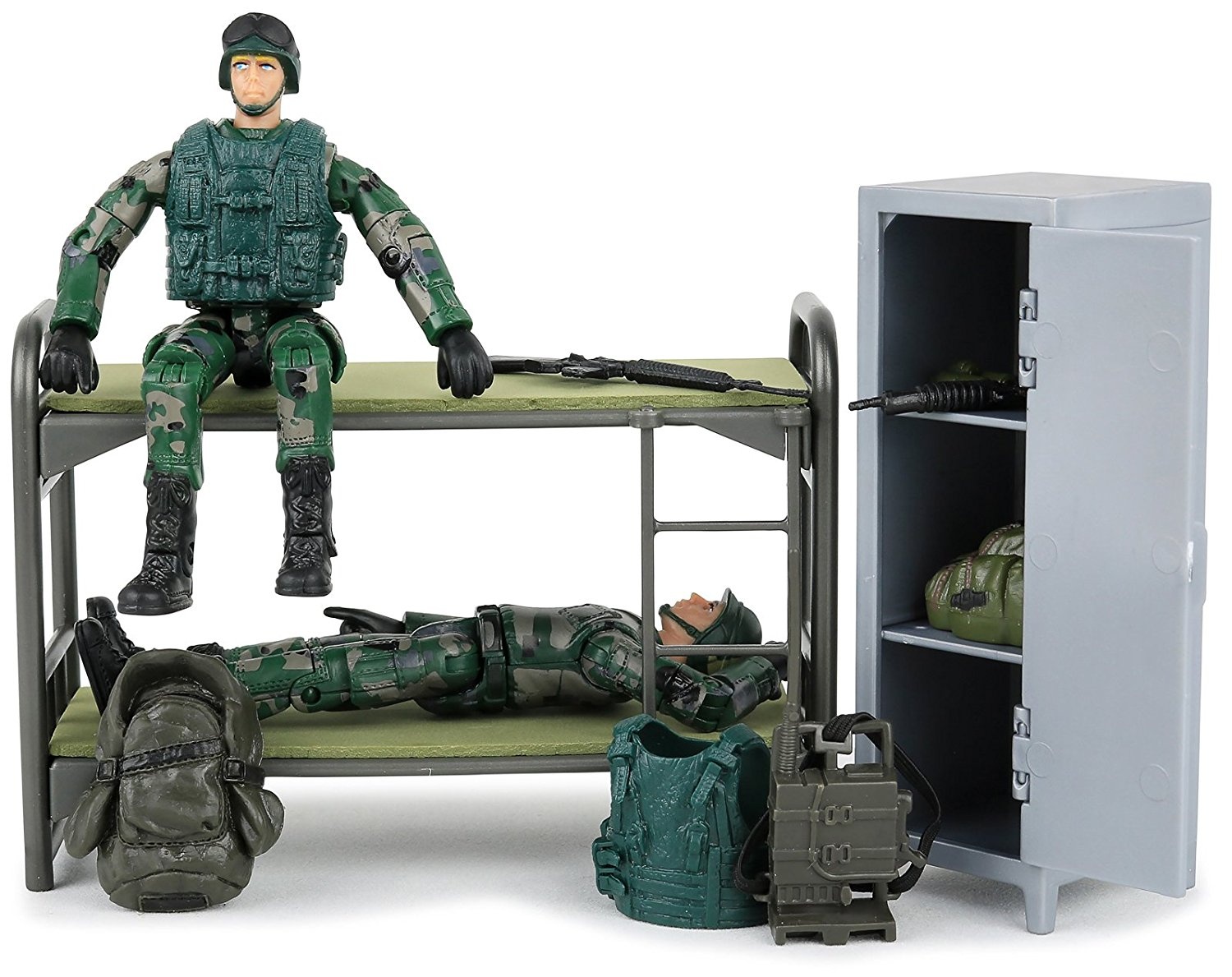 Click N Play Military Life Living Quarters Bunk Bed 14 Piece Play Set With Accessories By Click N Play Shop Online For Toys In New Zealand