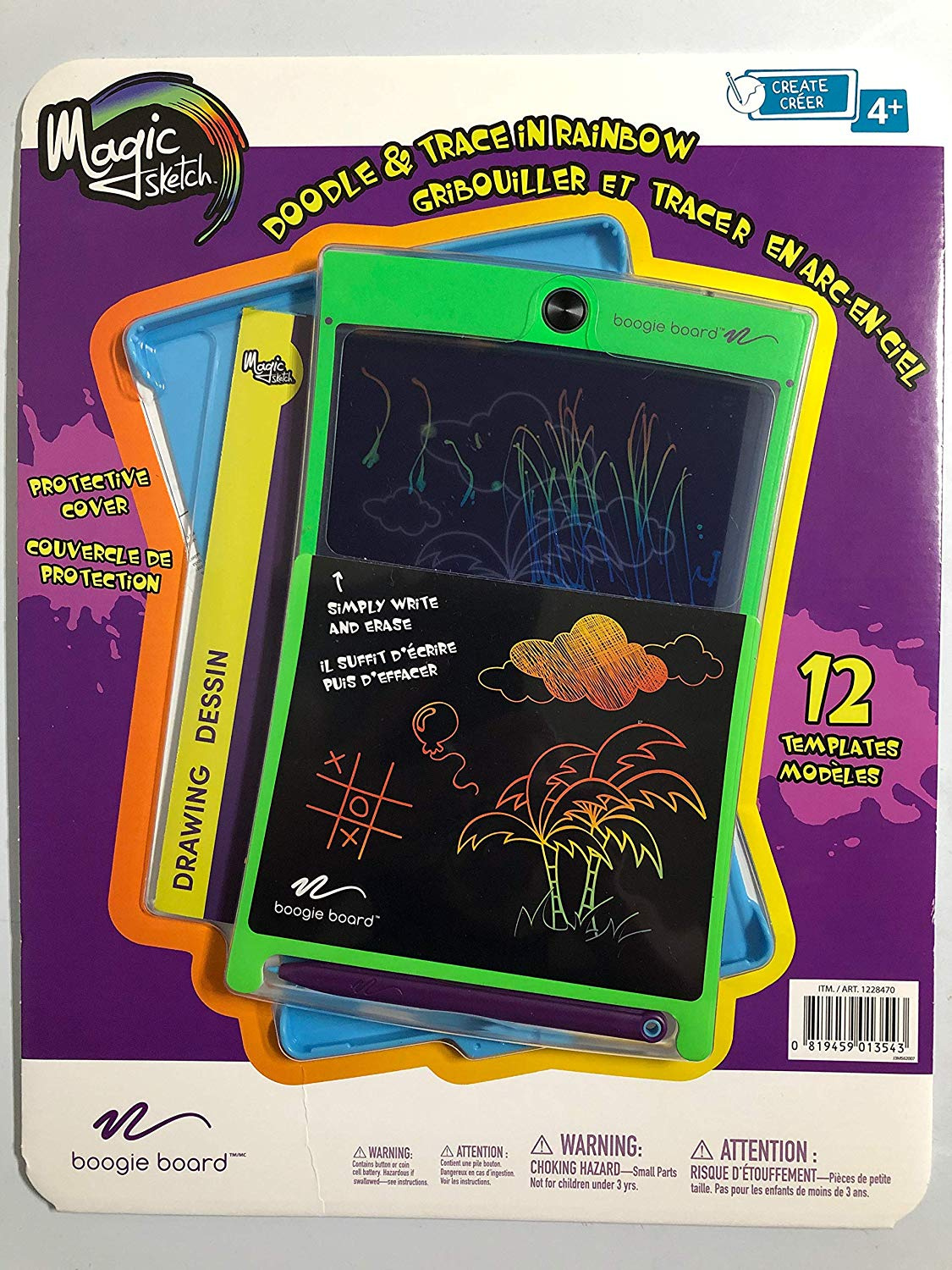 Magic Sketch Boogie Board Jot 85 Lcd Writing Tablet 12 Templates One Stylus One Protective Cover