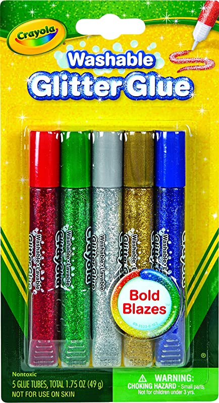 Washable Glitter Glue Pens 5/Pkg-Bold by Crayola Shop