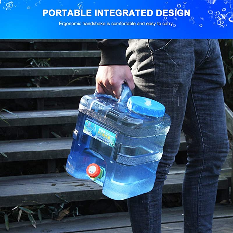 Portable Hiking Water Bucket Tap Carry Tank Container Storage Car Wash